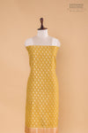 Mustard Yellow Handwoven Banarasi Chanderi Suit Piece