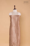 Brown Handwoven Banarasi Chanderi Suit Piece