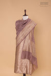 Brown Handwoven Banarasi Chanderi Suit Piece