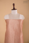 Pink Handwoven Banarasi Chanderi Suit Piece