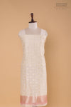 Off-White Handwoven Banarasi Chanderi Suit Piece
