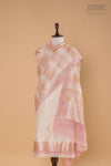 Off-White Handwoven Banarasi Chanderi Suit Piece