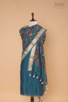 Peacock Blue Banarasi Moonga Silk Suit Piece
