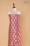 Onion Pink Handwoven Banarasi Chanderi Suit Piece