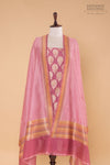 Onion Pink Handwoven Banarasi Chanderi Suit Piece