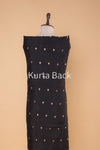 Black Handwoven Banarasi Chiniya Silk Suit Piece