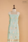 Mint Blue Handwoven Banarasi Chiniya Silk Suit Piece