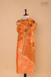 Orange Handwoven Banarasi Chiniya Silk Suit Piece