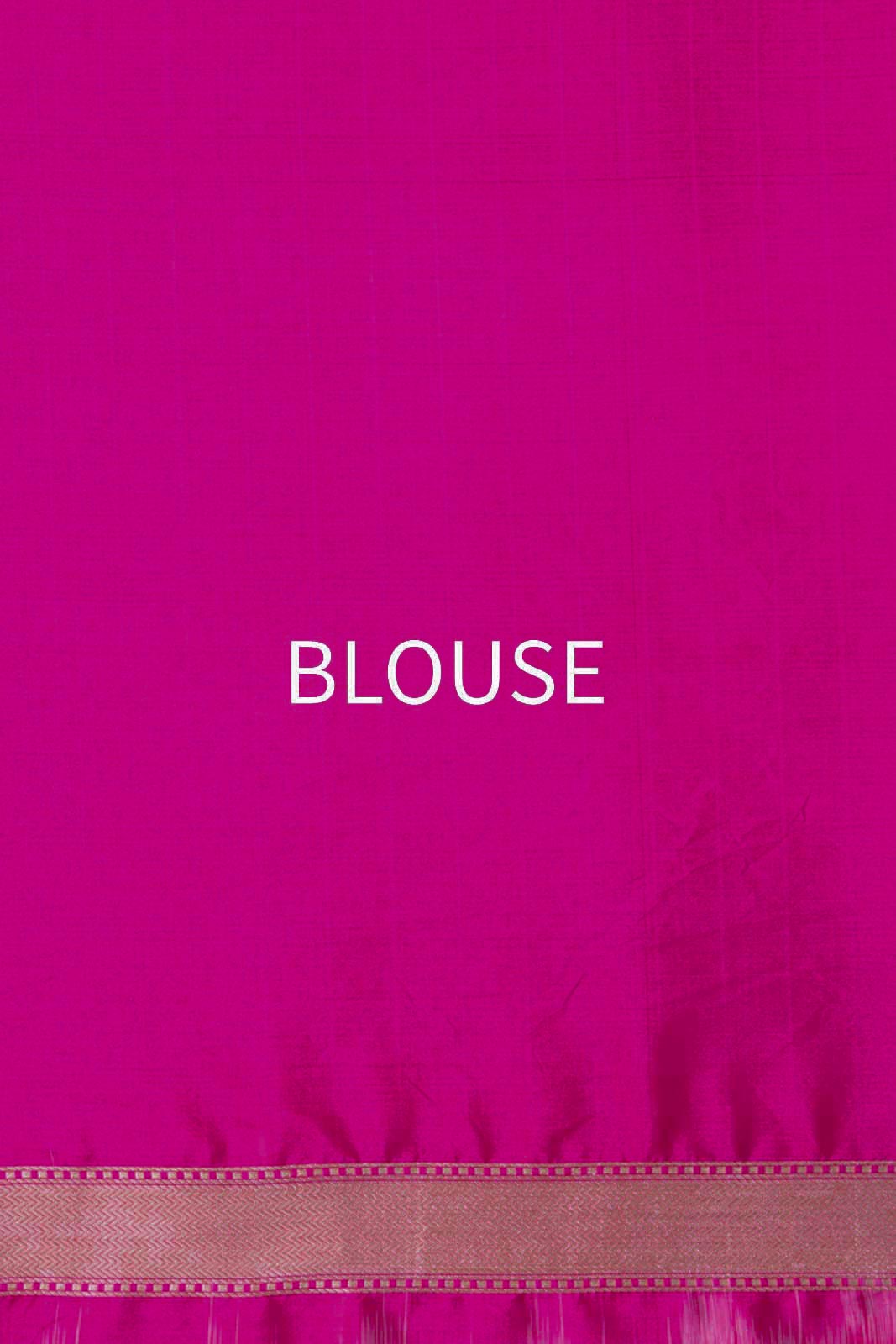 Fuchsia Pink Handwoven Banarasi Silk Saree