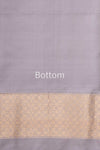 Grey Handwoven Banarasi Silk Suit Piece