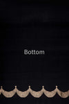 Black Handwoven Banarasi Chiniya Silk Suit Piece