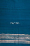 Peacock Blue Handwoven Banarasi Raw Silk Suit Piece