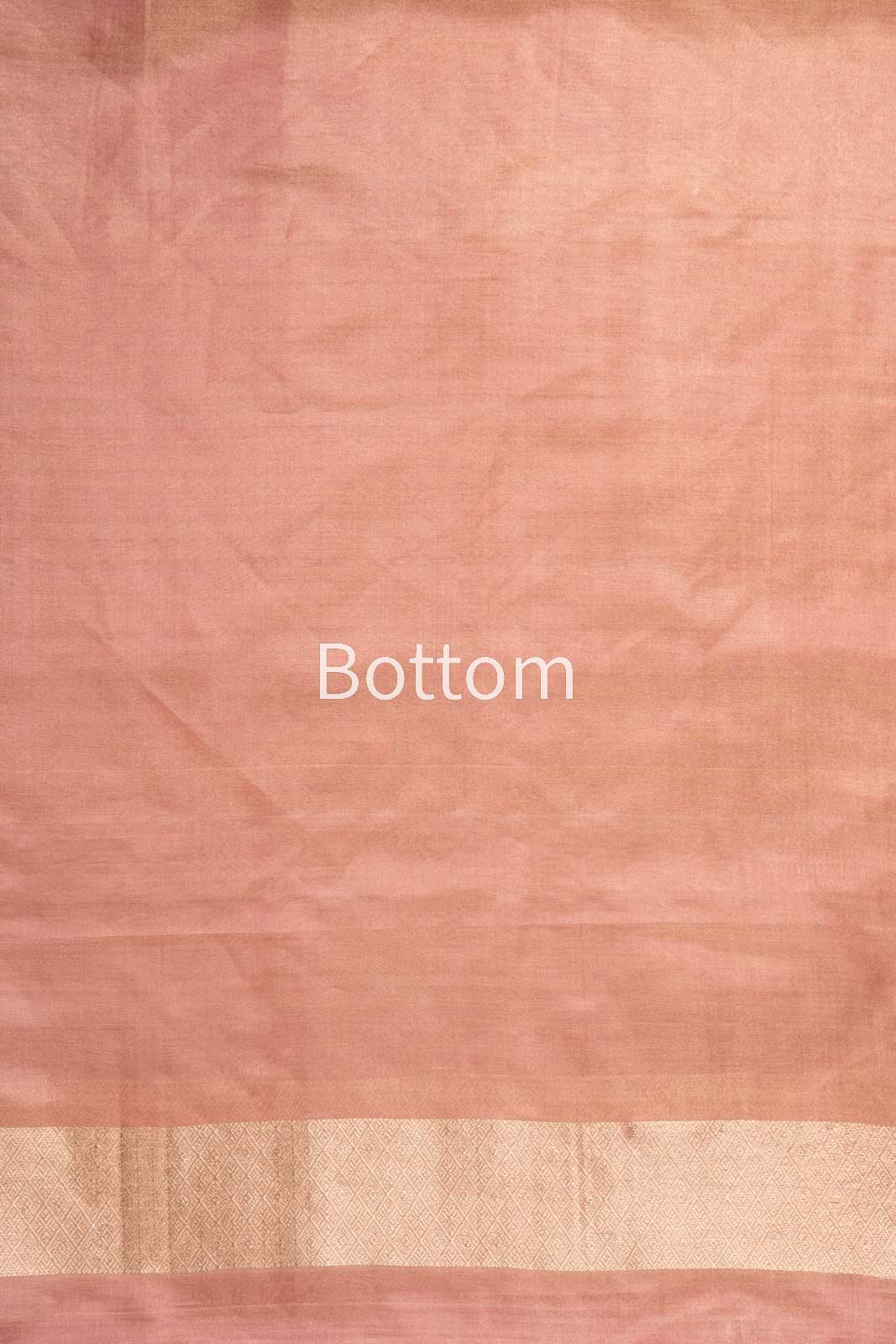 Peach Handwoven Banarasi Tissue Silk Suit Piece