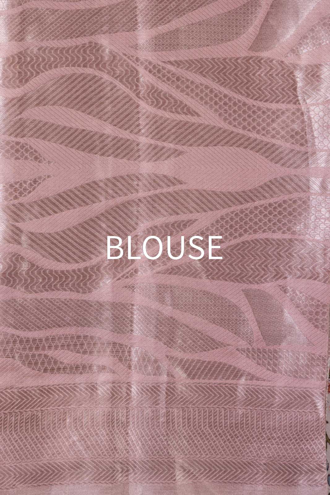 Baby Pink Handwoven Banarasi Silk Saree