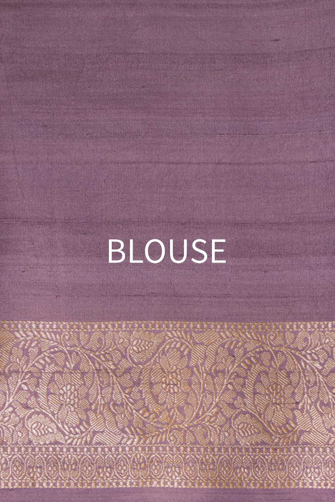 Mauve Handwoven Banarasi Kadhua Tussar Georgette Saree