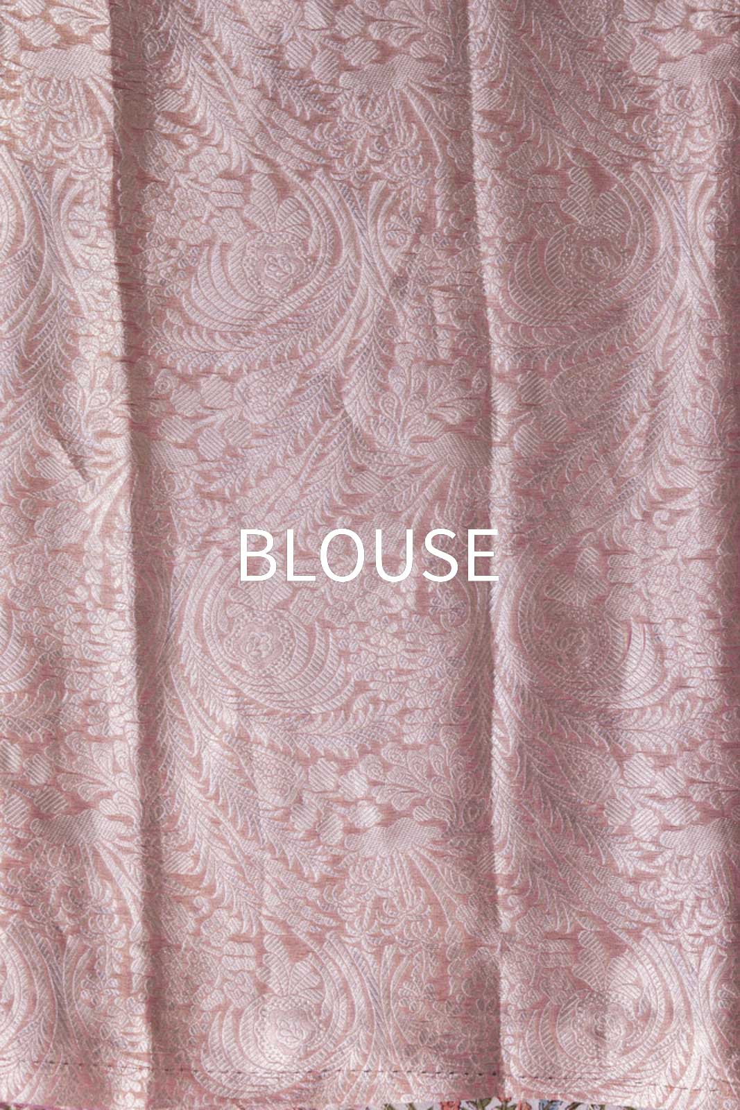 Pink Handwoven Banarasi Tissue Silk Saree