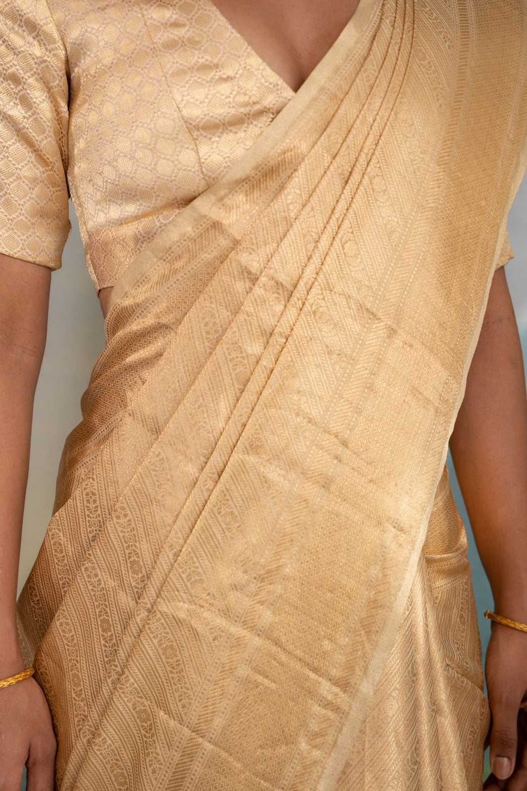 Gold Handwoven Banarasi Silk Saree