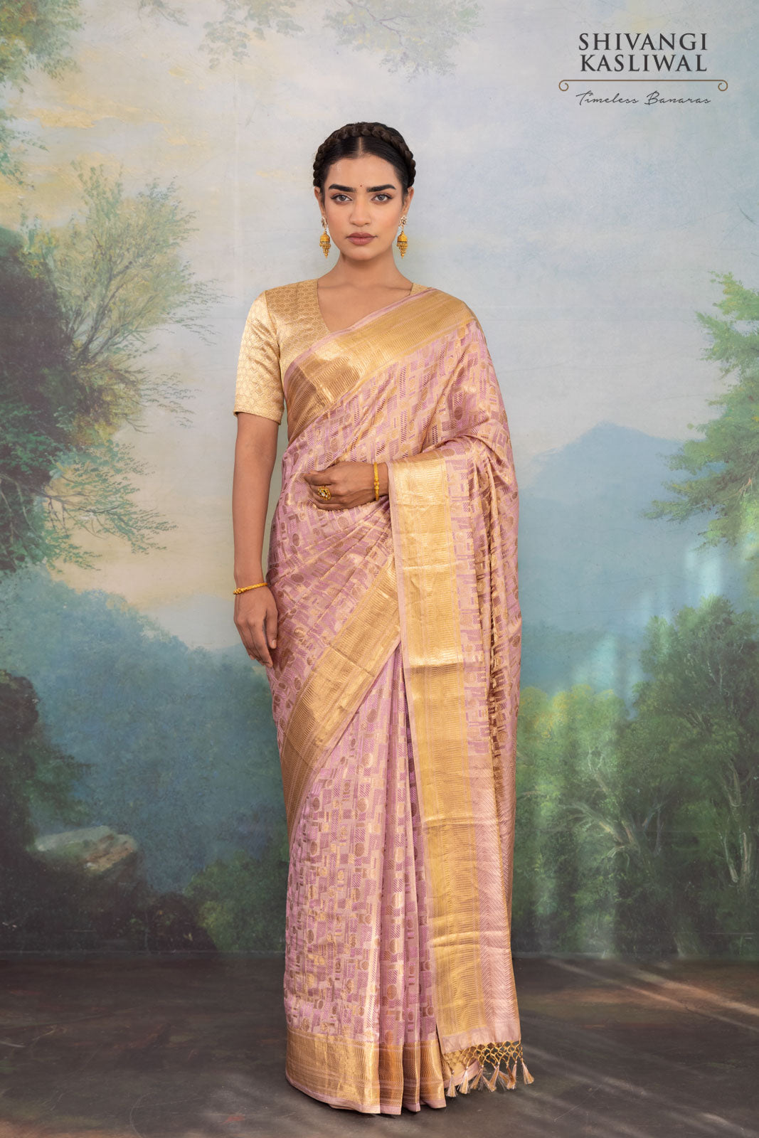 Pink Handwoven Banarasi Silk Saree