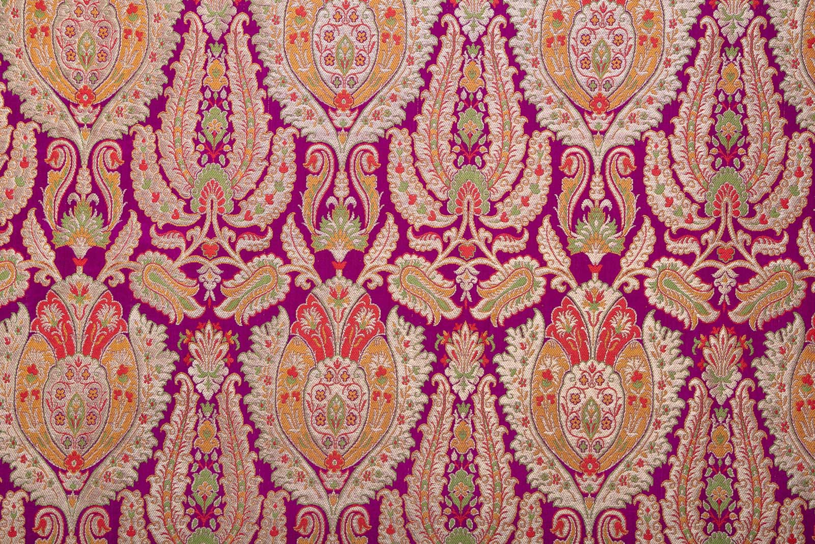 Magenta Pink Handwoven Banarasi Brocade Fabric