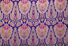 Royal Blue Handwoven Banarasi Brocade Fabric
