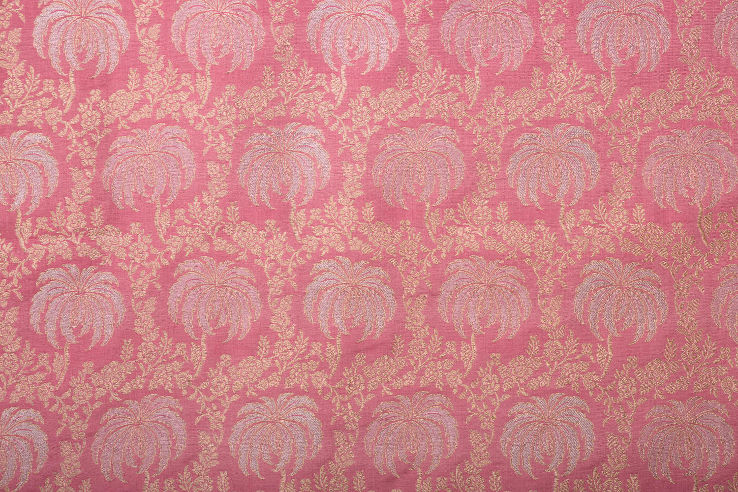 Baby Pink Handwoven Banarasi Silk Fabric