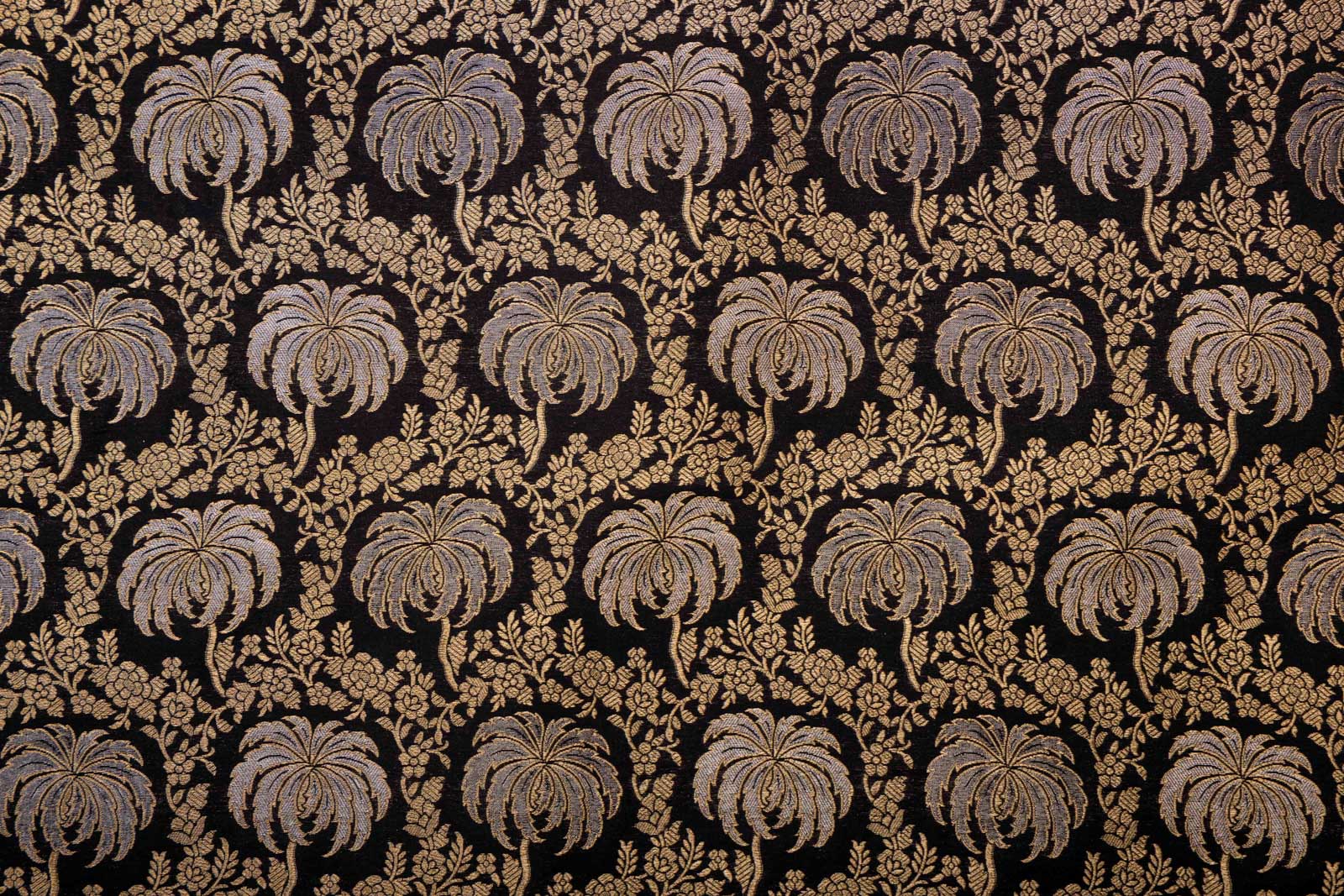 Black Handwoven Banarasi Silk Fabric