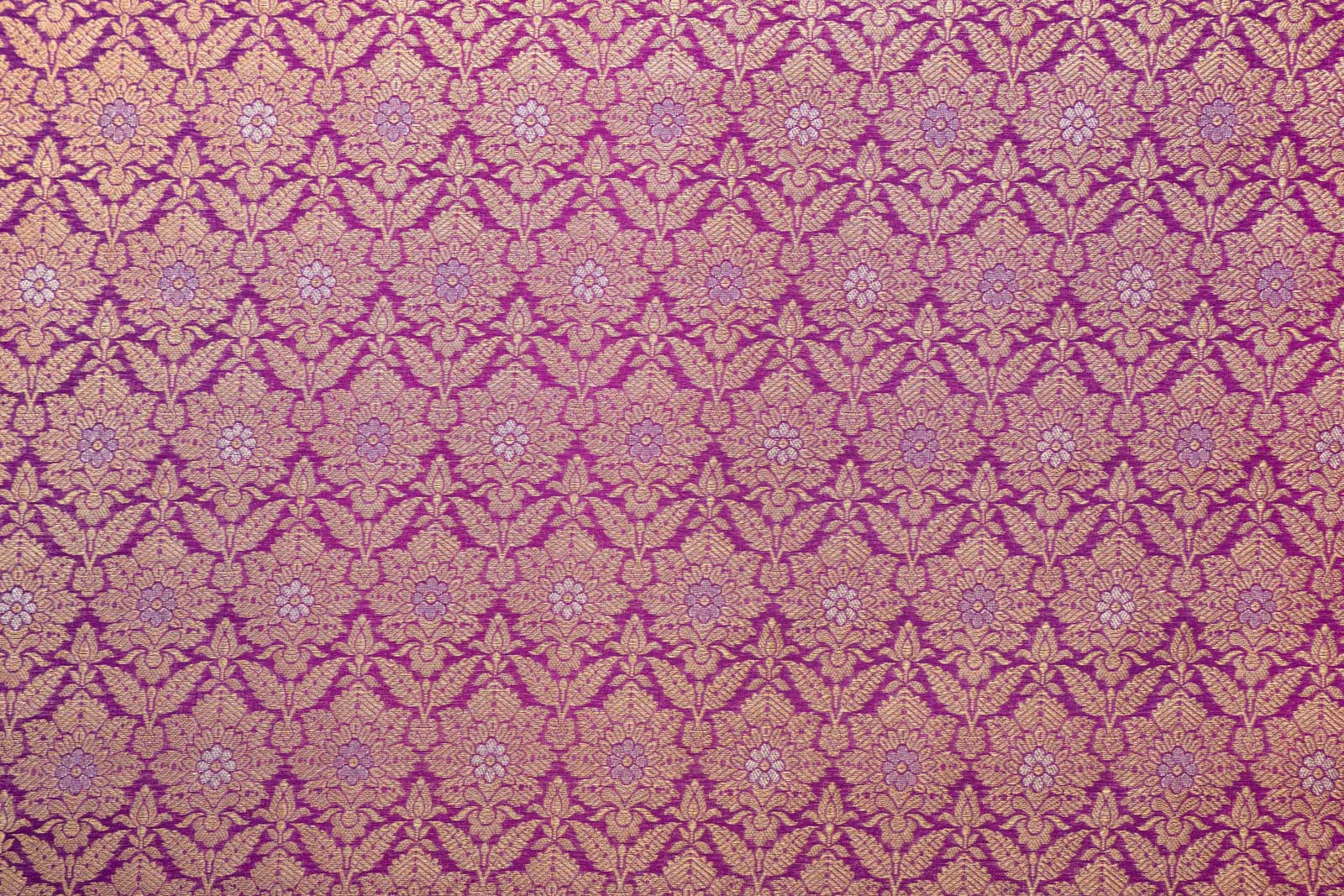Magenta Pink Handwoven Banarasi Brocade Fabric