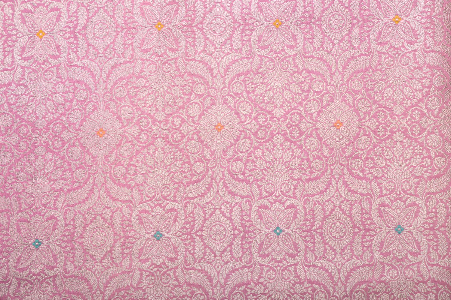 Baby Pink Handwoven Banarasi Brocade Fabric