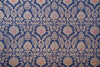 Navy Blue Handwoven Banarasi Brocade Fabric