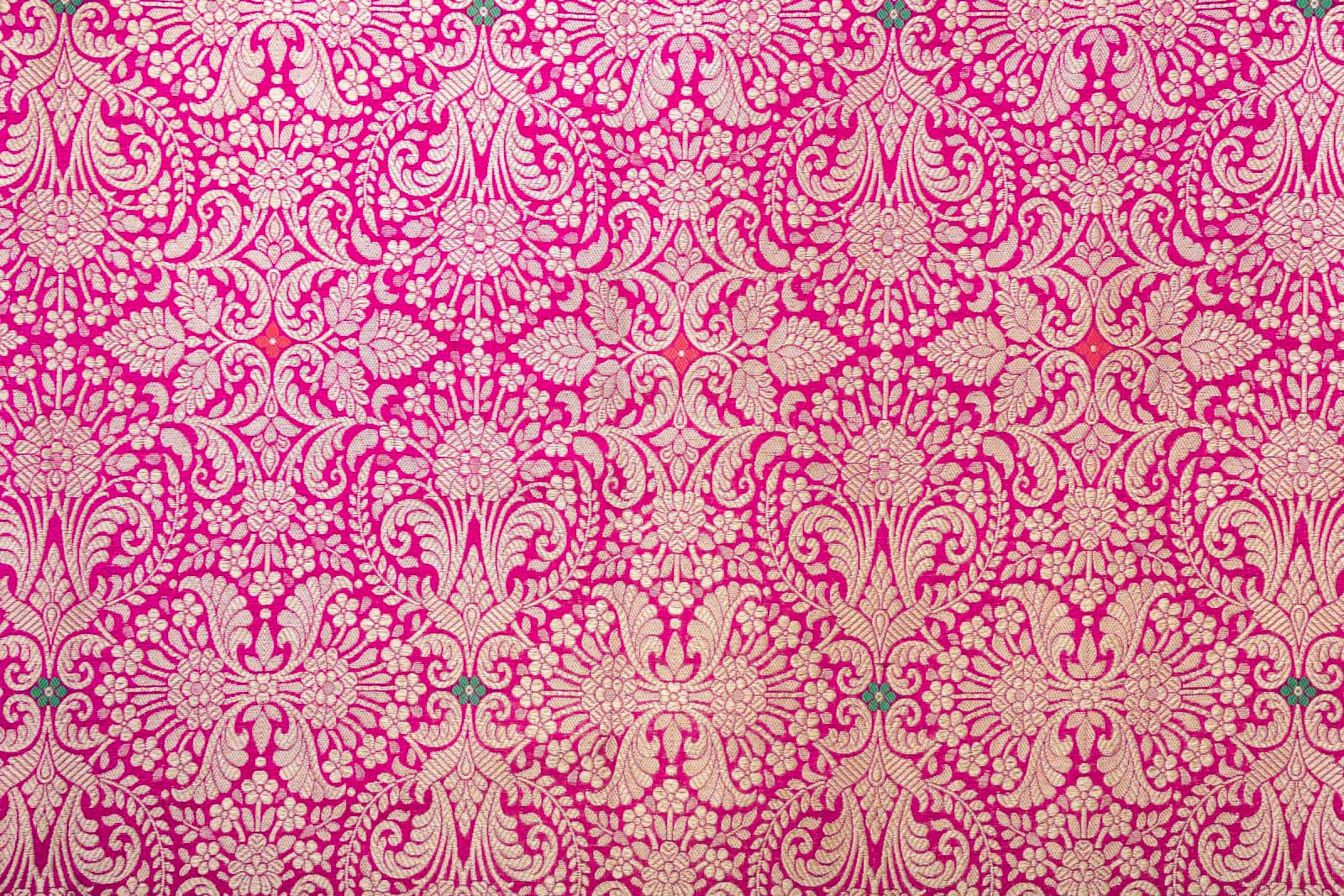 Pink Handwoven Banarasi Brocade Fabric