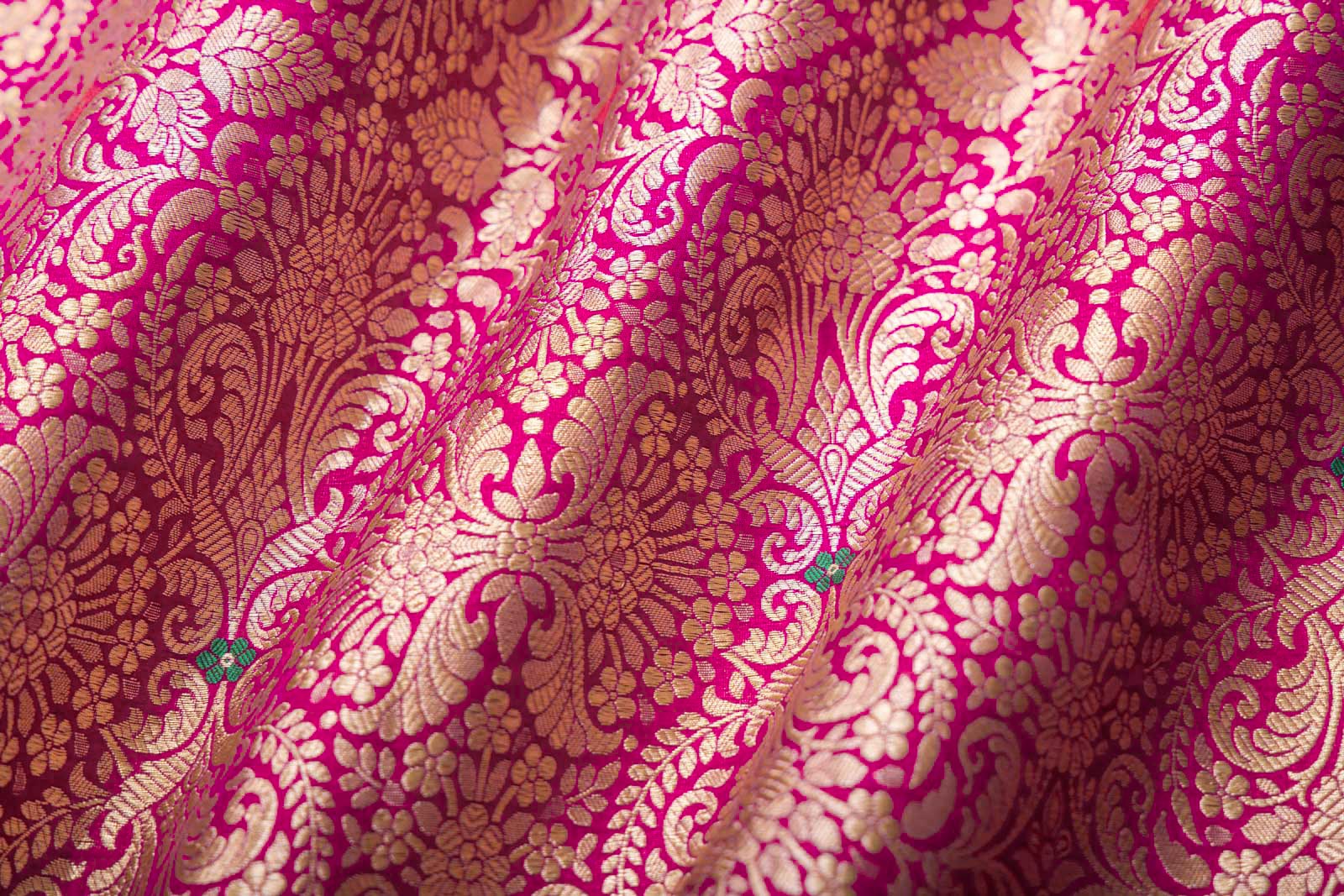 Pink Handwoven Banarasi Brocade Fabric
