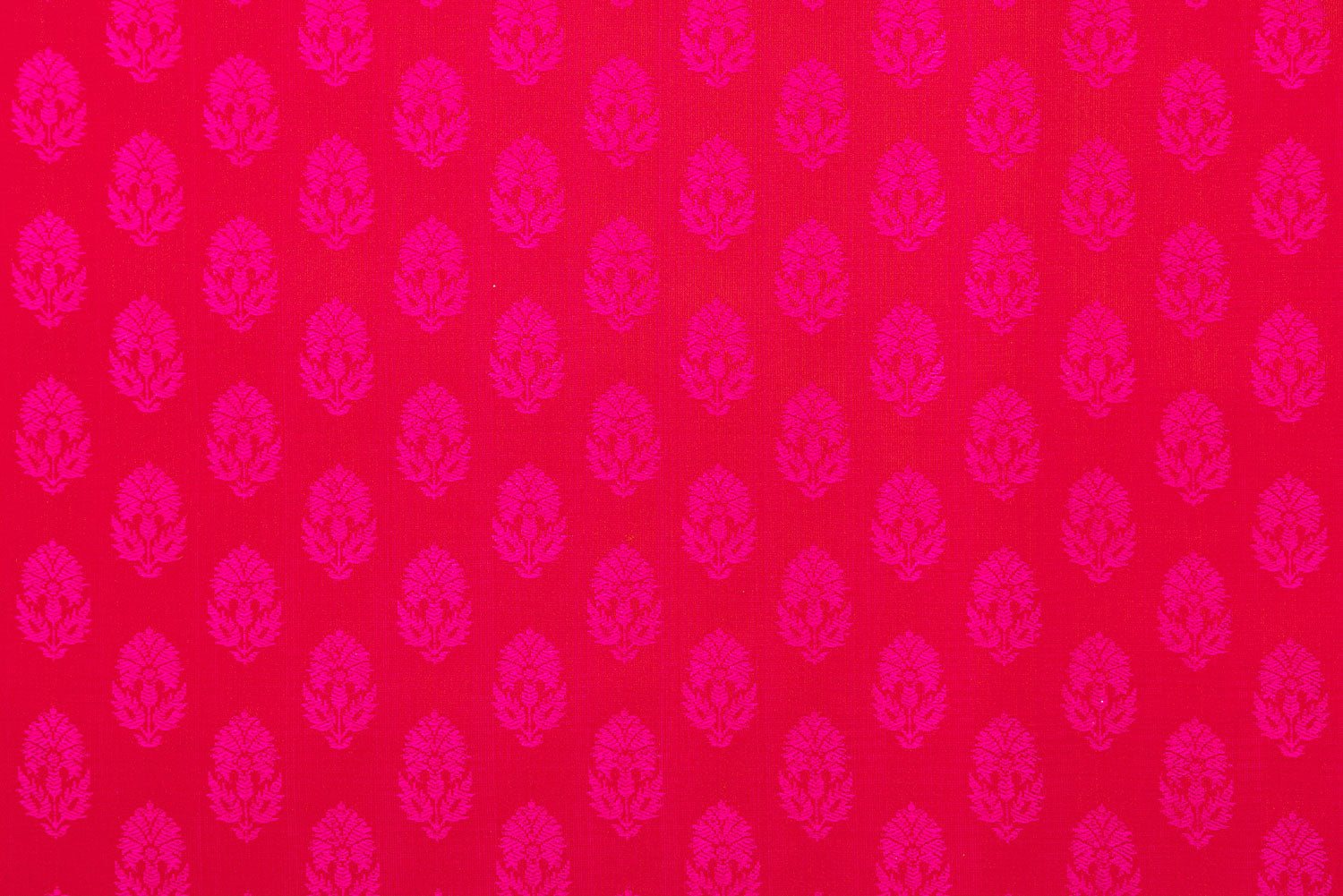 Red Rani Handwoven Banarasi Tanchoi Silk Fabric