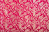 Red Pink Handwoven Banarasi Silk Fabric