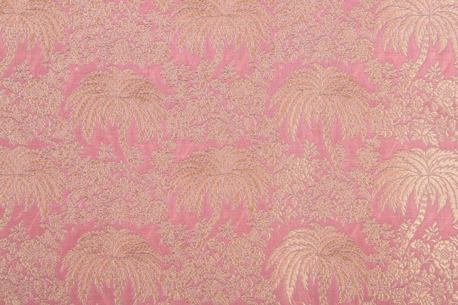 Baby Pink Handwoven Banarasi Silk Fabric