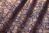Navy Blue Handwoven Banarasi Brocade Fabric