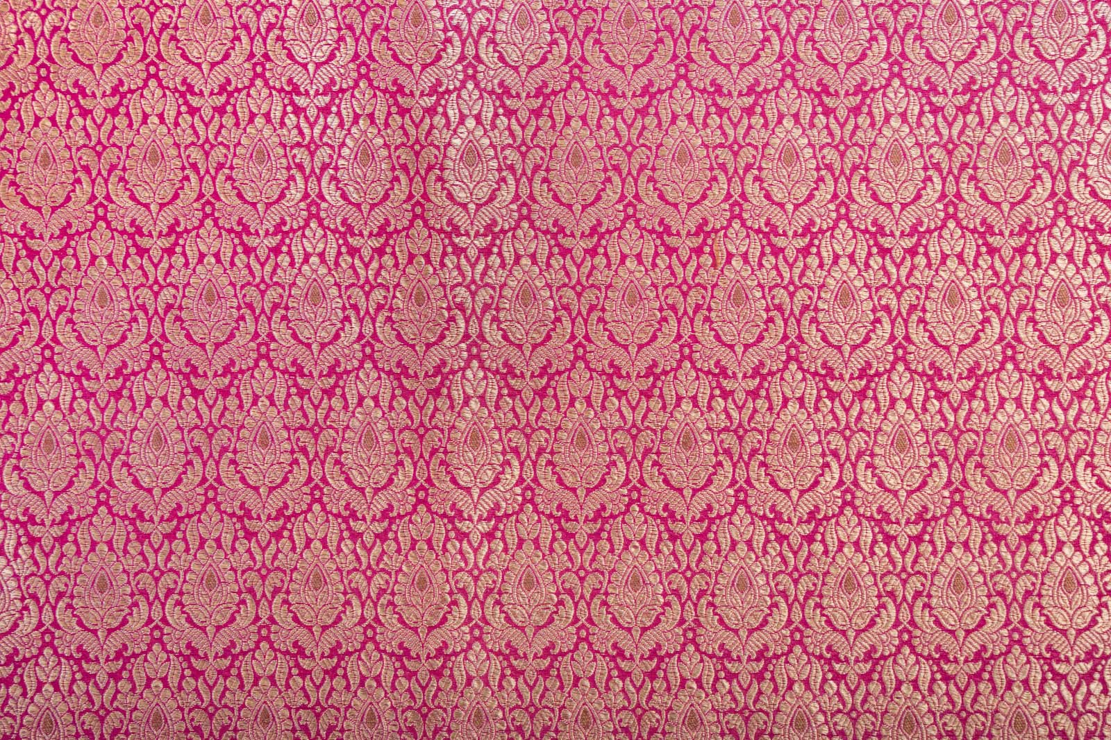 Fuchsia Pink Handwoven Banarasi Brocade Fabric