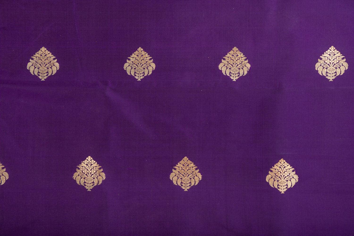 Purple Handwoven Banarasi Silk Fabric