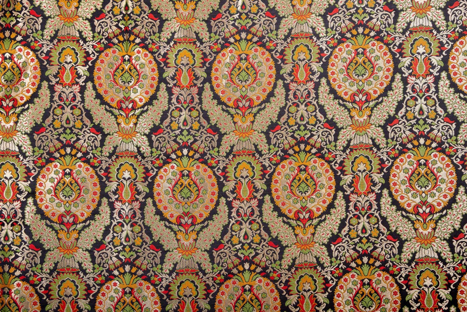 Black Handwoven Banarasi Brocade Fabric