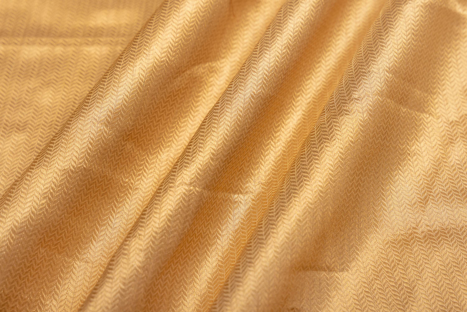 Gold Handwoven Banarasi Tissue Silk Fabric