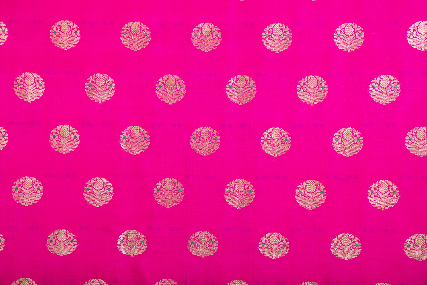 Rani Pink Handwoven Banarasi Silk Fabric
