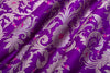 Purple Handwoven Banarasi Silk Fabric