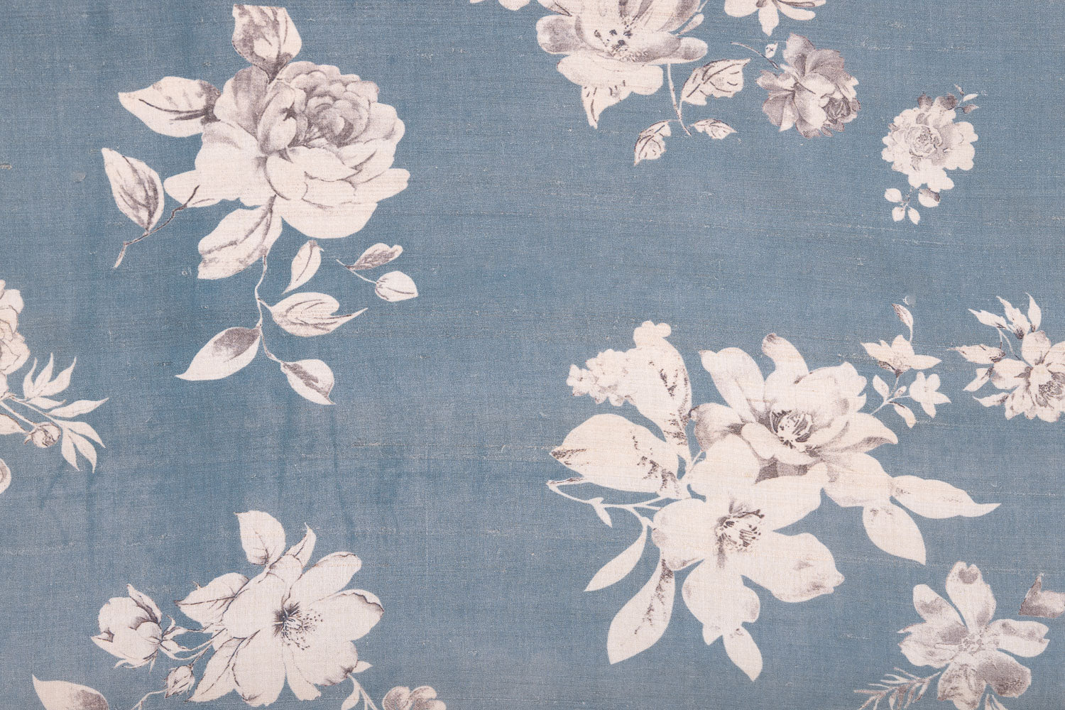 Grey Tussar Silk Fabric