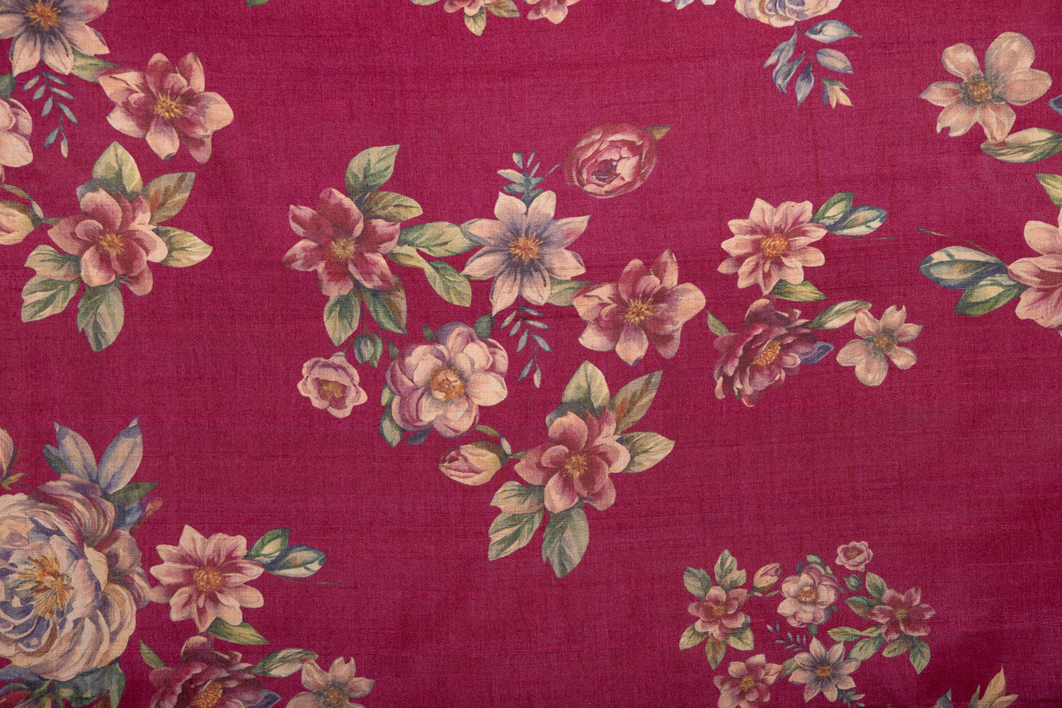 Pink Tussar Silk Fabric