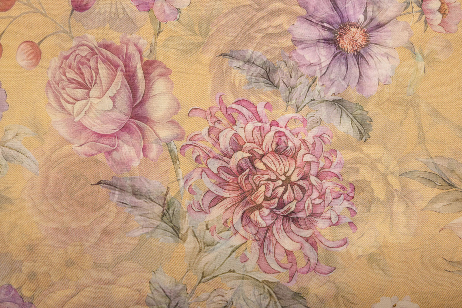 Mustard Yellow Organza Silk Fabric