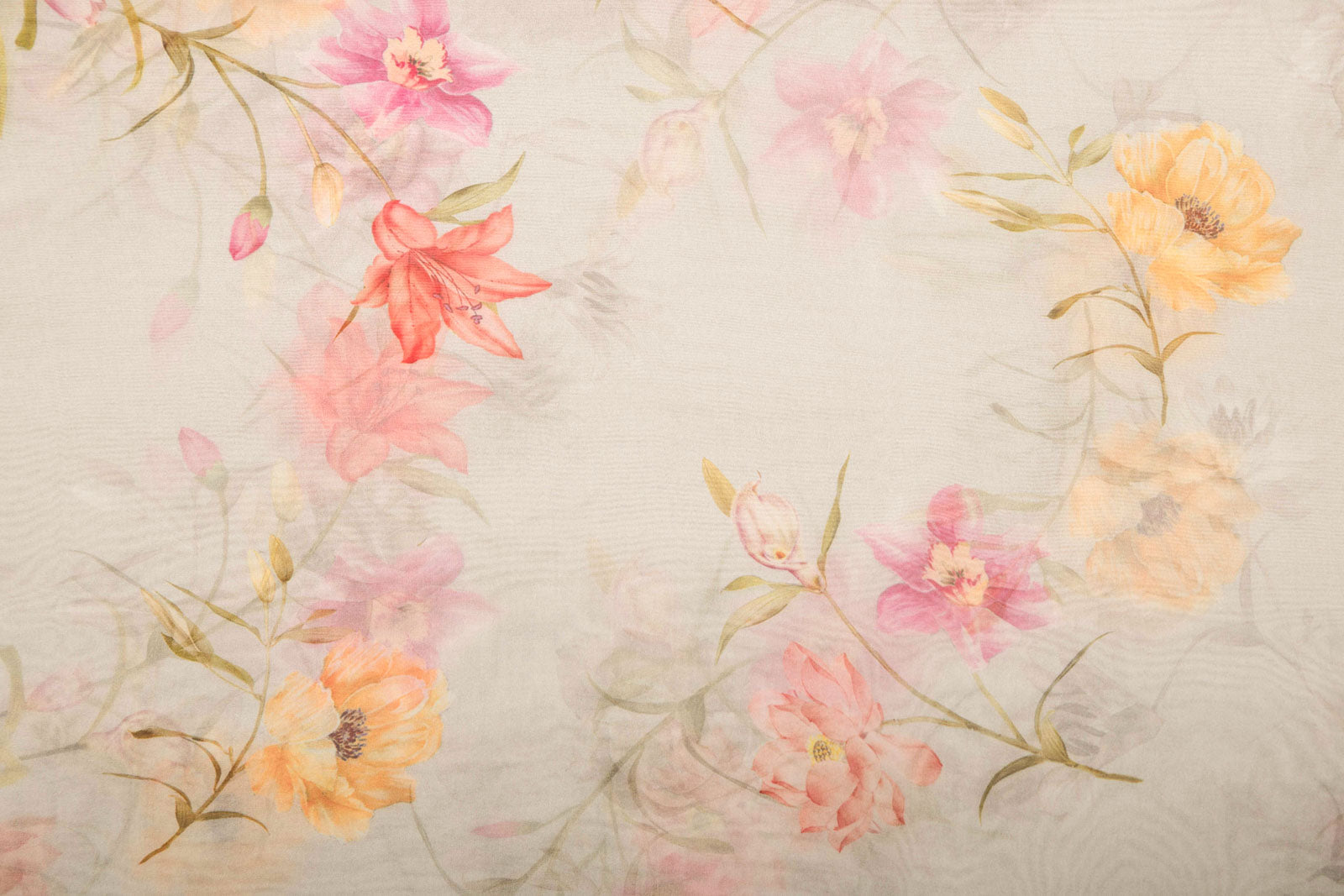 Grey Organza Silk Fabric