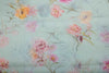 Mint Blue Organza Silk Fabric