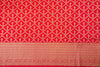 Red Handwoven Banarasi Silk Fabric