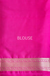 Fuchsia Pink Handwoven Banarasi Silk Saree