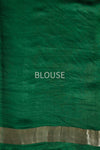 Bottle Green Handwoven Banarasi Kadhua Silk Saree