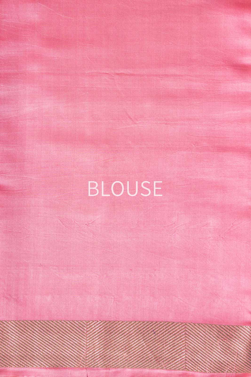 Pink Handwoven Banarasi Kadhua Silk Saree